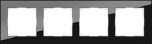 Веркель Рамка на 4 поста (черный/стекло) WL01-Frame-04