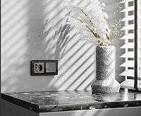 Веркель Выключатель 1-кл с подстветкой (графит акрил) W1110144