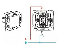 Valena Выключатель 1-кл сл кость 774301