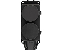 Колодка розеточная каучуковая 2-м IP44 черная düwi 27461 2