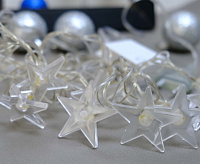 ULD-S0280-020\DTA WHITE IP20 Гирлянда свет-ная ЗВЕЗДОЧКИ, 2,8 м, прозрачный  сн/пр