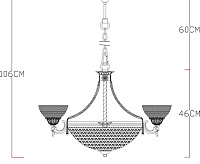 Люстра A5861LM-3-5WG