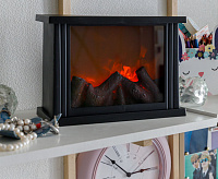 Светодиодный светильник "Миникамин" с эффектом пламени TL-955B, черный сн/пр