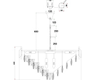 Люстра SANDRA 12хE14-750x1000-BKGD/CRYSTAL-220-IP20
