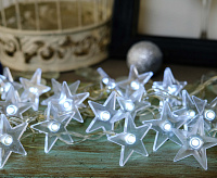 ULD-S0280-020\DTA WHITE IP20 Гирлянда свет-ная ЗВЕЗДОЧКИ, 2,8 м, прозрачный  сн/пр