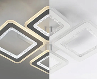 Люстра светодиодная "OVAL DOUBLE RGB" 120W 5S-APP-700x500x72-WHITE/WHITE/BULB-220-IP20