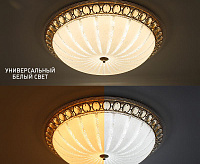 Накладной светильник "CASABLANCA" CHROME 100W R-600-WHITE-220-IP20