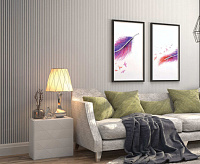 Панели 3D RAIL EAST из вспененного полистирола Риф 2700х120х12 мм Белая