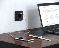 Веркель Рамка на 1 пост (черный Acrylic) W0012708