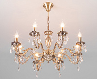 Люстра металл 10102/8 античная бронза/прозрачный  хрусталь