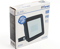 Прожектор светодиодный&nbsp;&nbsp;20W 4000K IP65 черный LL-919