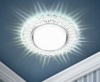 Светильник встраиваемый с подсветкой GX53 зеркальный DK LD38 SL