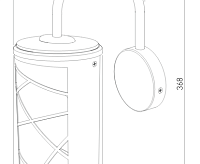 Светильник уличный GL 1017D Premier D черный сн/пр