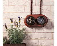 Веркель Переключатель одноклавишный (коричневый) WL18-01-03 сн/пр