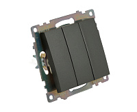 Катрин Выключатель 3-кл графит GLS10-7108-06