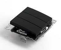 Катрин Выключатель 3-кл черный GLS10-7108-05