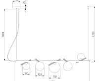 Подвесной светильник 50382/5  хром