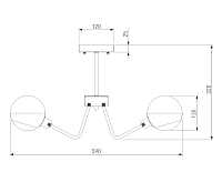 Люстра 70093/5 черный сн/пр