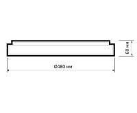 Накладной светильник PPB LUNA 80W 4000K D480*75 IP20 JAZZway