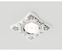 Светильник встраиваемый D2065 W/CH белый/хром сн/пр