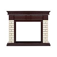 Портал Firelight Bricks 30 камень бежевый, шпон темный дуб