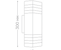Настенный светильник 230V 2*E27 черный DH0807