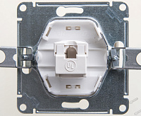 GLOSSA Розетка компьютерная RJ45 антрацит GSL000781K