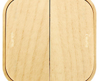 Quteo Выключатель 2-кл дерево 782262