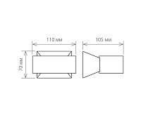Настенный светодиодный светильник 1549 TECHNO LED BLINC черный IP54 сн/пр