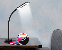 Настольная лампа DE589 черный LED 3000-6400K 3W сн/пр
