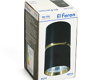 Светильник потолочный MR16 GU10 35W 230V черный/золото ML186