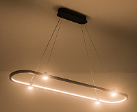 Светильник подвесной светодиодный FL5589/1+4 BK черный 30W 3000K/4200K/6400K 1000*200*1300 (без ПДУ)