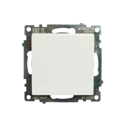 Катрин Переключатель перекрестный 1-кл белый GLS10-7110-01