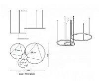 Люстра светодиодная Тор 110W 4000K черный