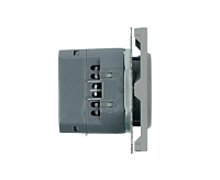 Эмили Розетка 1-местная USB + Type C, платиново-серый, RST00-5119-10