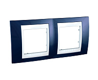 Рамка 2Мг UNICA Хамелеон гориз. индиго/белый MGU6.004.842