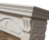 Портал Torre U угловой&nbsp;&nbsp;камень белый шпон беленый дуб 985 х 1050 х 745 мм