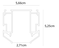 Профиль для накладного магнитного шинопровода A620205