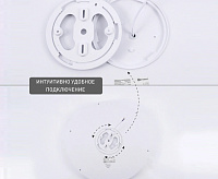 Накладной светильник "SPICA" 50W R-IRC-380x30-BLACK/WHITE-220V-IP20