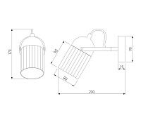 Спот - 20122/1 черный золото
