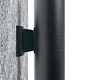 Настенный светодиодный светильник 2*10W 3000K черный IP54 DH0706