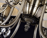 Люстра металл 10012/6 античная бронза/прозрачный хрусталь