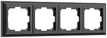 Веркель Рамка на 4 поста (Fiore черный матовый) W0042208