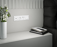 Веркель Рамка на 4 пост (Fiore белый) W0042201 сн/пр