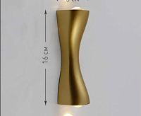 Архитектурный светодиодный светильник SAVIO 6W 2L-WW-160x60x50-GOLD-220-IP54