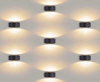 Настенный светодиодный светильник 1549 TECHNO LED BLINC черный IP54 сн/пр