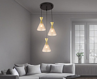 Подвесной светильник TR3175/3 BK/GD 60W черный/золото E27/3