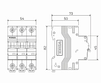 Автоматический выключатель 3P 40А (C) 4,5кА W903P404 Werkel