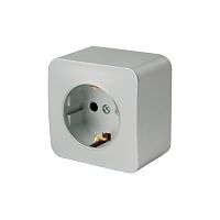 София Розетка 1-ая с/з серебро IP20 MST16-11-03