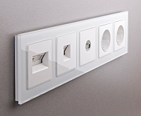 Веркель Розетка телефонная RJ-11 (белый) WL01-RJ-11 сн/пр